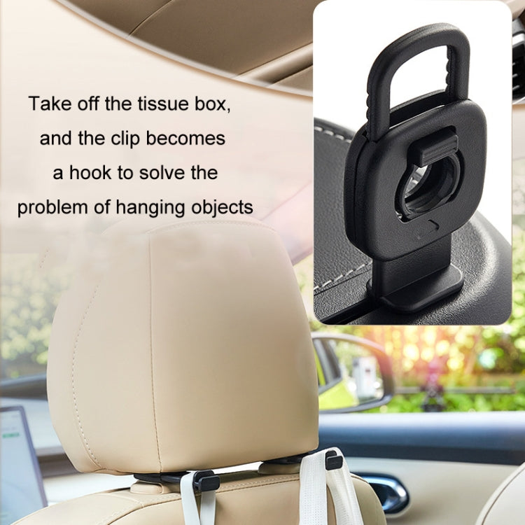 Car Sun Visor Hanging Sunroof Seat Back Tissue Box, Color: Suede Dark Gray - free shipping - PMC Jewellery - Order now!