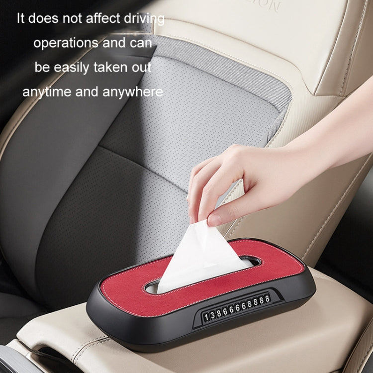 Car Sun Visor Hanging Sunroof Seat Back Tissue Box, Color: Suede Dark Gray - free shipping - PMC Jewellery - Order now!