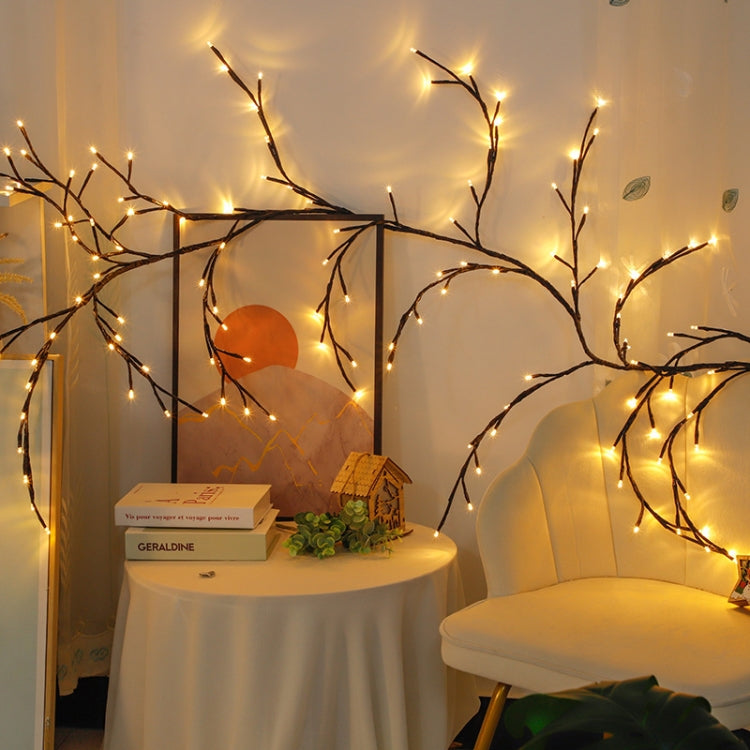 2.3m 144 LEDs Branch Rattan String Lights Wedding Home Decor Garland Lamps, Style: USB Always-on(Warm White) - USB Light by PMc TechLife | Online Shopping South Africa | PMc TechLife | Buy Now Pay Later Mobicred