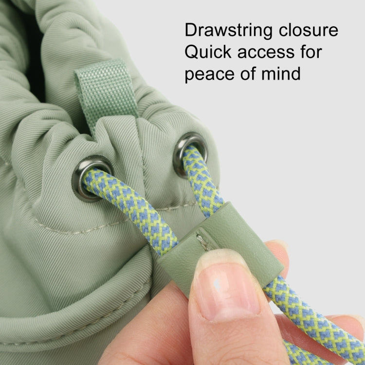 Cwatcun D159 Cloud Drawstring Camera Bag Shoulder Crossbody Photo Bag(Light Green) - free shipping - PMC TechLife - Order now!
