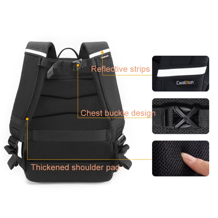 Cwatcun D132 DSLR Camera Backpack Hard-shell Crashproof Waterproof Decompression Shoulder Photo Bag, Color: 1st Generation Large Black - free shipping - PMC TechLife - Order now!