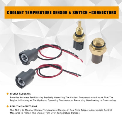 For Honda Civic Radiator Coolant Fan Switch Temperature Sensor Plus Wiring Harness(1set) - Automobiles Sensors by PMC Jewellery | Online Shopping South Africa | PMC Jewellery | Buy Now Pay Later Mobicred