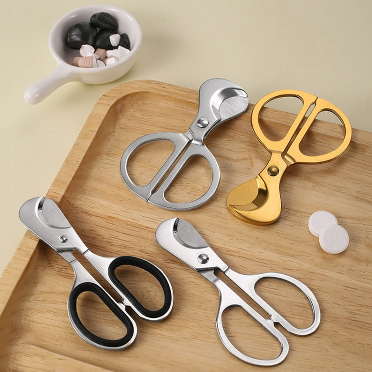 Portable Pill Cutter Stainless Steel Cigar Dispensing Scissors, Style: Round Hanlde Gold - free shipping - PMC TechLife - Order now!