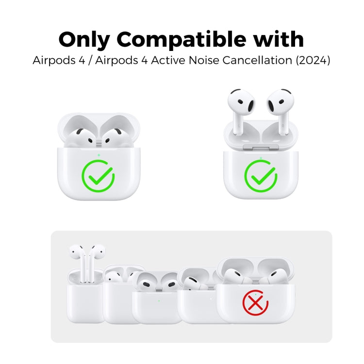 For Airpods 4 AhaStyle WG163 Earphone Drop-Proof Dust-Proof Silicone Protective Case With Cleanning Pen(White) - free shipping - PMC Jewellery - Order now!