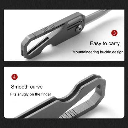 Multifunctional Titanium Keychain Outdoor Portable Defense Mini Folding Knife, Style: With 1 Titanium Ring - Key Rings by PMC Jewellery | Online Shopping South Africa | PMC Jewellery | Buy Now Pay Later Mobicred