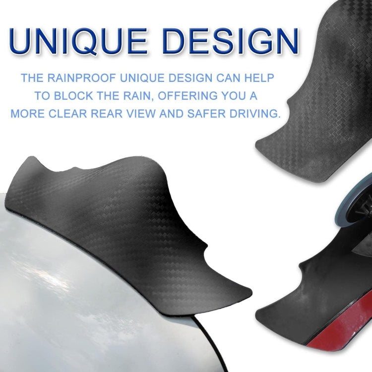1pair Car Rearview Mirror Rain Eyebrow Blind Spot Reversing Round Mirror(Black) - Convex Mirror & Accessories by PMC TechLife | Online Shopping South Africa | PMC TechLife | Buy Now Pay Later Mobicred