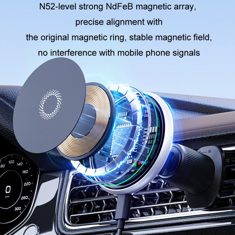 Car Wireless Magnetic Atmosphere Light Mobile Phone Holder(W17) - Wireless Charger Holders by PMC Jewellery | Online Shopping South Africa | PMC Jewellery | Buy Now Pay Later Mobicred