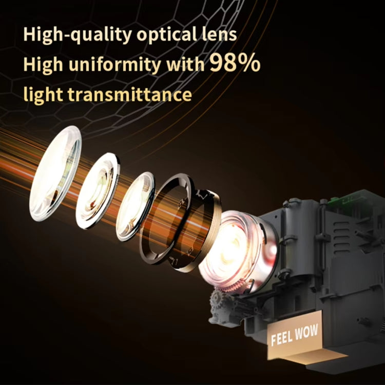 TS-6 Android 11 WiFi6 4K Mini Projector Hidden Lift Gimbal Projector UK Plug(White) - free shipping - PMC Jewellery - Order now!