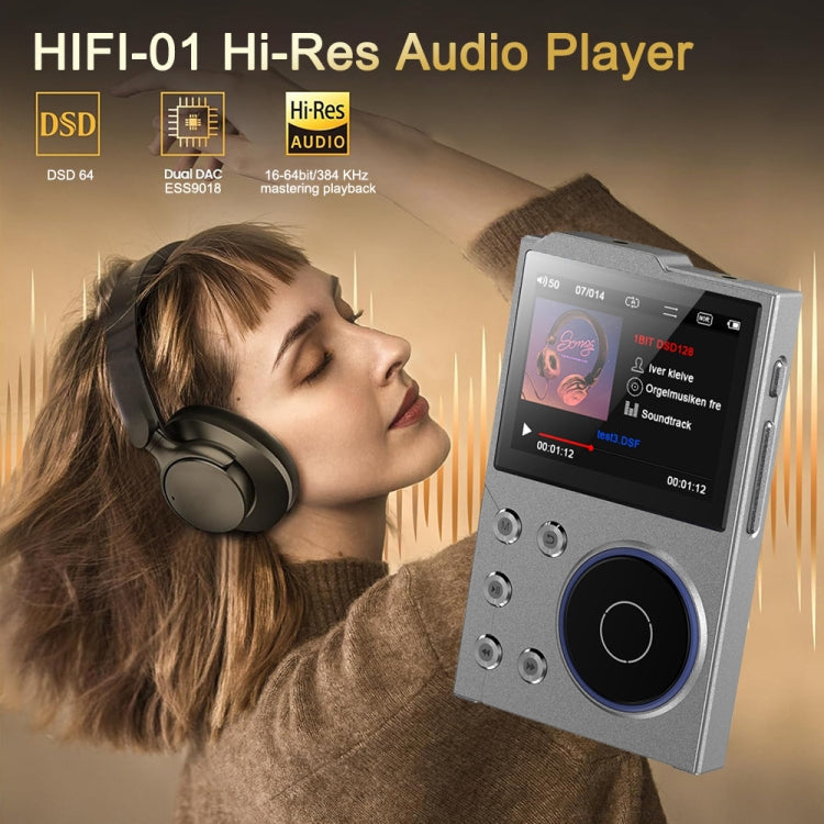 2.4 Inch HIFI Bluetooth Music Player DSD256 Mastering Sound Quality Walkman, Memory: 16GB+32GB(Black) - MP3 Player by PMC TechLife | Online Shopping South Africa | PMC TechLife | Buy Now Pay Later Mobicred