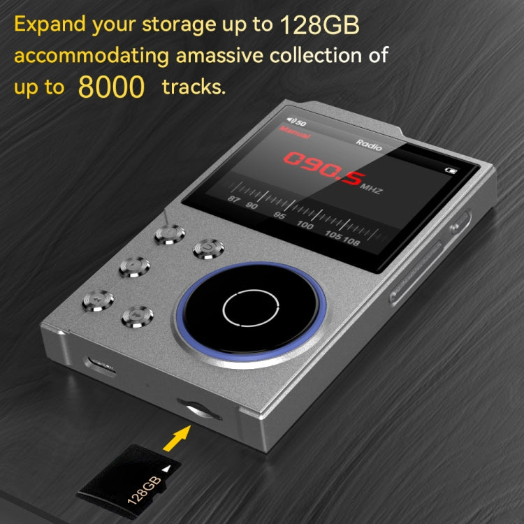 2.4 Inch HIFI Bluetooth Music Player DSD256 Mastering Sound Quality Walkman, Memory: 16GB(Black) - MP3 Player by PMC TechLife | Online Shopping South Africa | PMC TechLife | Buy Now Pay Later Mobicred
