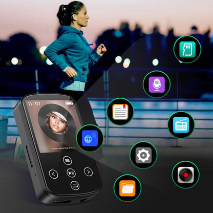 MP3 Bluetooth Music Player HIFI Sports Clip Touch Screen MP4, Memory: 128GB(Black) - MP3 Player by PMC Jewellery | Online Shopping South Africa | PMC Jewellery | Buy Now Pay Later Mobicred