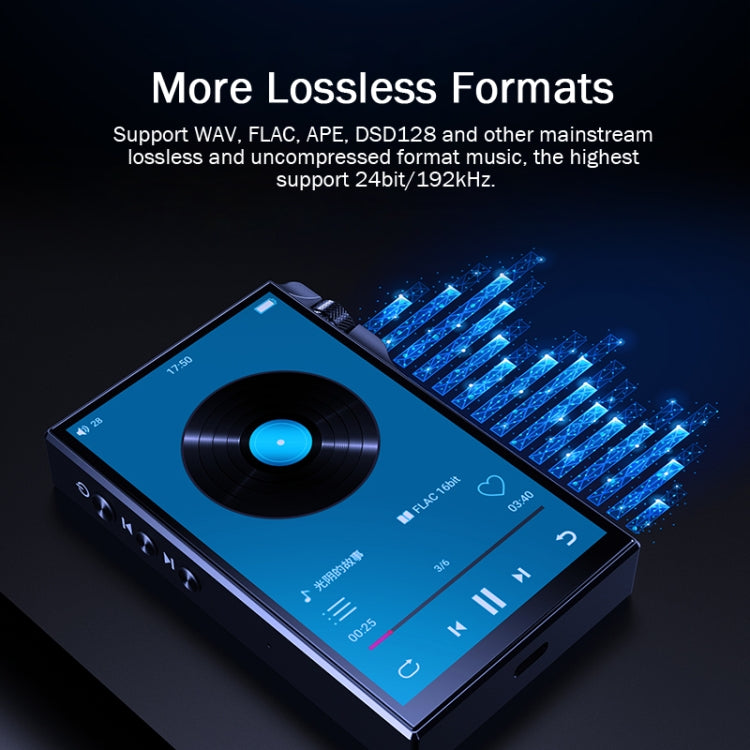 4.0 Inch Touch MP3 DSD Hard Resolution Mastering Grade Music Player, Memory: 16GB(Black) - MP3 Player by PMC TechLife | Online Shopping South Africa | PMC TechLife | Buy Now Pay Later Mobicred