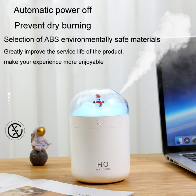 500ml Snowman Humidifier USB Desktop Large Capacity Colorful Ambient Light Air Humidifier(Pink) - free shipping - PMC TechLife - Order now!