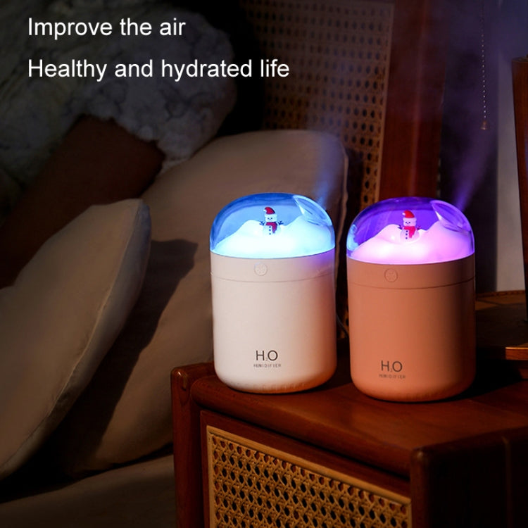 500ml Snowman Humidifier USB Desktop Large Capacity Colorful Ambient Light Air Humidifier(Pink) - free shipping - PMC TechLife - Order now!