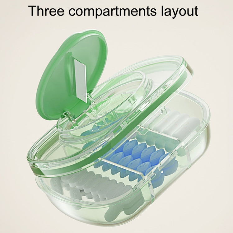 Portable Compartment Sealed Medicine Organizer Large Capacity Pill Dispenser(Green) - free shipping - PMC TechLife - Order now!