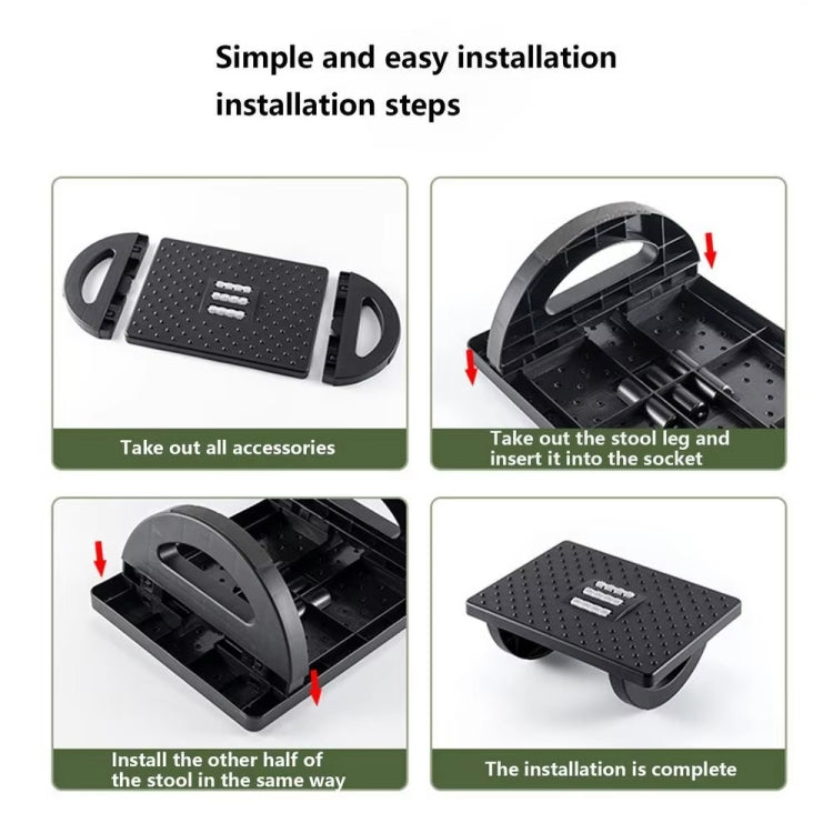 Office Footrest Footstool Under Desk Step Stool(Black) - free shipping - PMC TechLife - Order now!