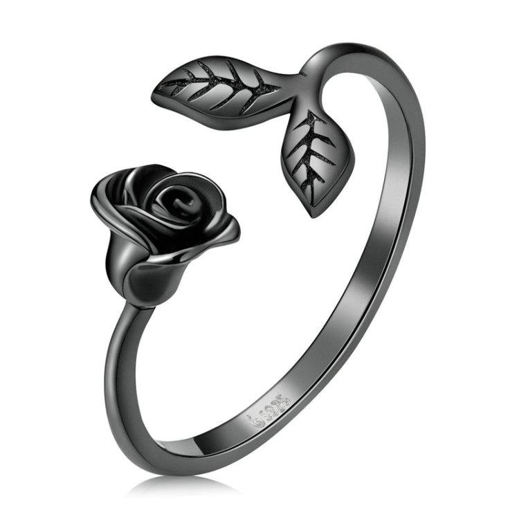 S925 Sterling Silver Platinum-plated Snake Rose Open Ring, Model: BSR239 - Rings by PMC Jewellery | Online Shopping South Africa | PMC Jewellery | Buy Now Pay Later Mobicred