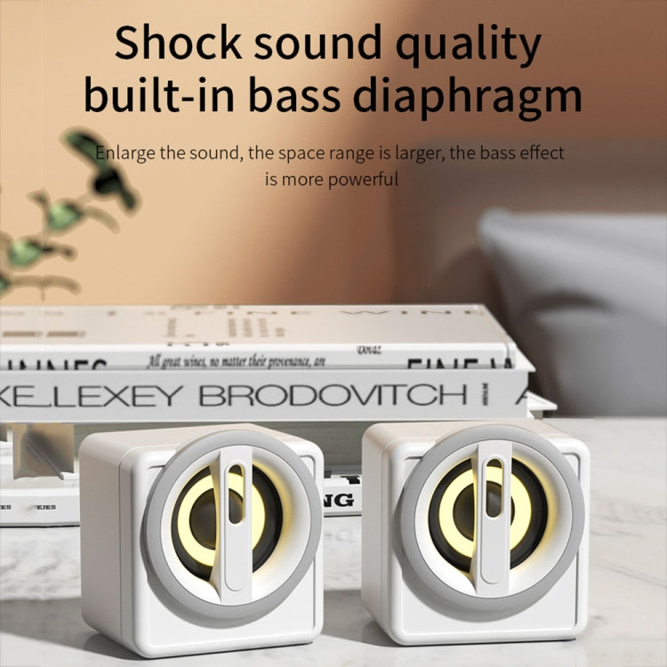 K1 Mini Desktop Computer Wired Speakers USB Subwoofer Speaker, Color: Light Edition Black -  by PMC TechLife | Online Shopping South Africa | PMC TechLife | Buy Now Pay Later Mobicred