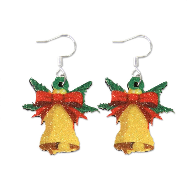 Christmas Element Cartoon Decoration Earrings Shiny Earrings, Spec: Bell - free shipping - PMc TechLife - Order now!
