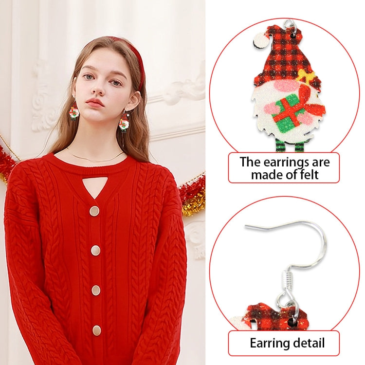 Christmas Element Cartoon Decoration Earrings Shiny Earrings, Spec: Snowman - free shipping - PMc TechLife - Order now!