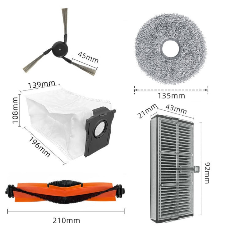 For Dreame X40 Pro / X40 Ultra Robot Vacuum Replacement, Spec: Rubber Brush - free shipping - PMc TechLife - Order now!