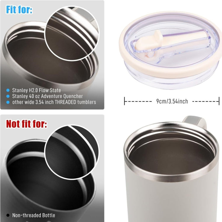 For Stanley 40oz Adventure Quencher Transparent Straw Lid Replacement Parts, Spec: Rose Red - Vacuum Thermoses & Cups by PMC TechLife | Online Shopping South Africa | PMC TechLife | Buy Now Pay Later Mobicred