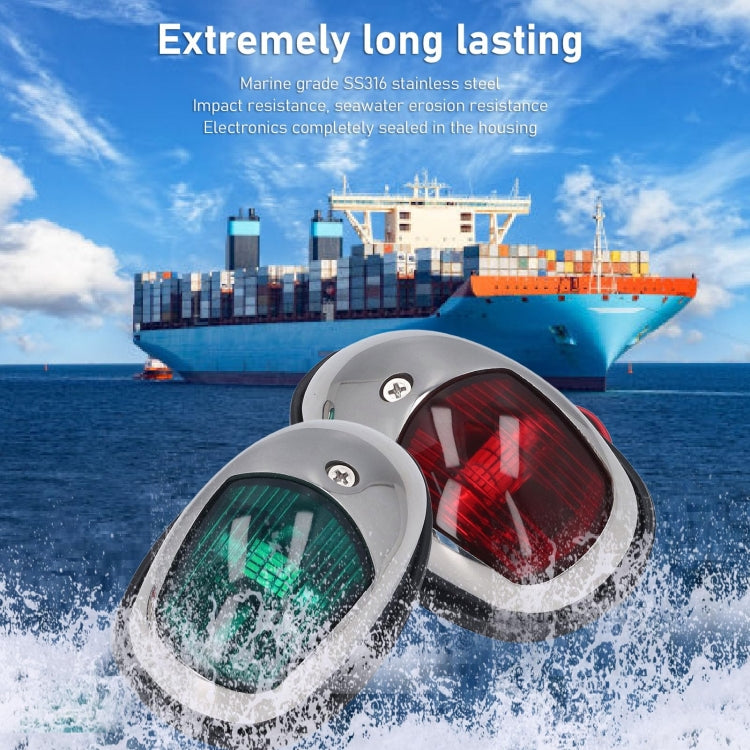 Marine Navigation Warning Light Signal LED Yacht Light, Color: Silver Shell Green - Marine Accessories & Parts by PMC Jewellery | Online Shopping South Africa | PMC Jewellery | Buy Now Pay Later Mobicred