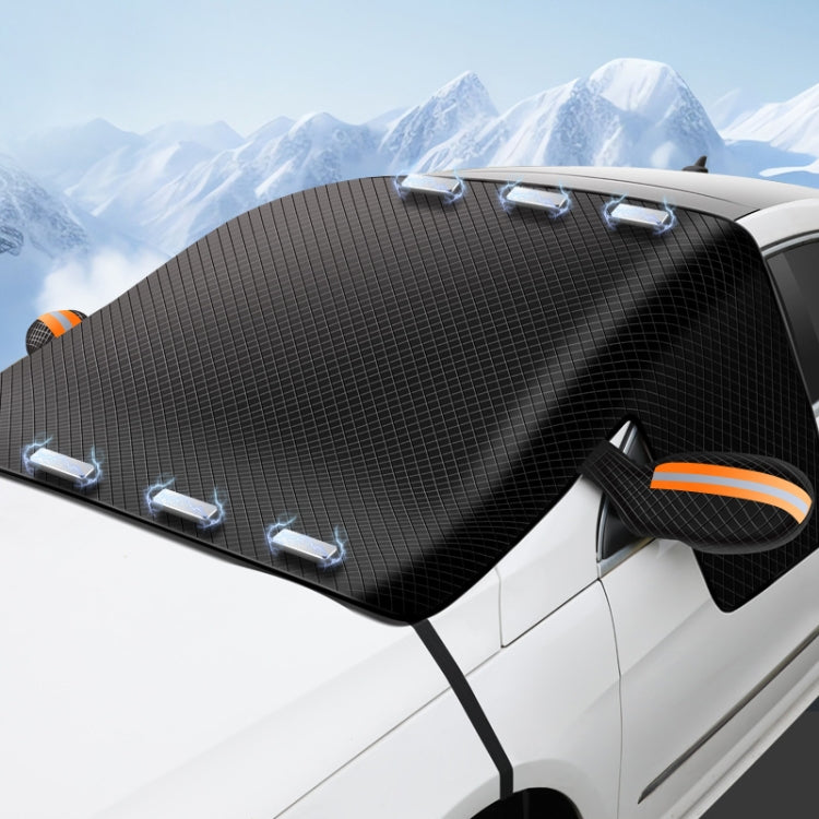 Car Magnetic Front Sunscreen Waterproof Thick Snow Shield(Orange) - Window Foils & Solar Protection by PMC Jewellery | Online Shopping South Africa | PMC Jewellery | Buy Now Pay Later Mobicred