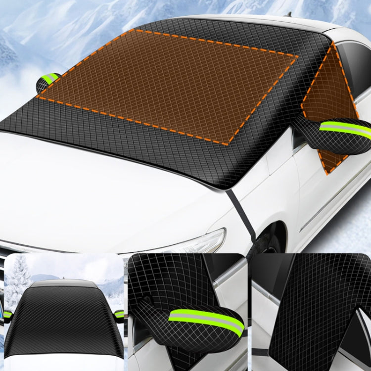 Car Magnetic Front Sunscreen Waterproof Thick Snow Shield(Orange) - Window Foils & Solar Protection by PMC Jewellery | Online Shopping South Africa | PMC Jewellery | Buy Now Pay Later Mobicred