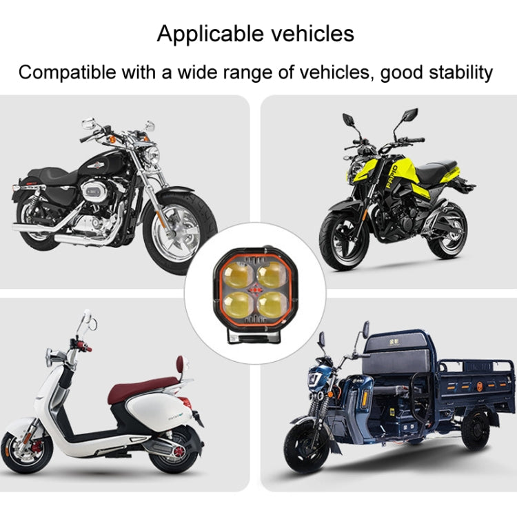 LED Motorcycle Spotlight With Red Devil Eye Spotlight High and Low Beam External Headlight - Headlights by PMC Jewellery | Online Shopping South Africa | PMC Jewellery | Buy Now Pay Later Mobicred