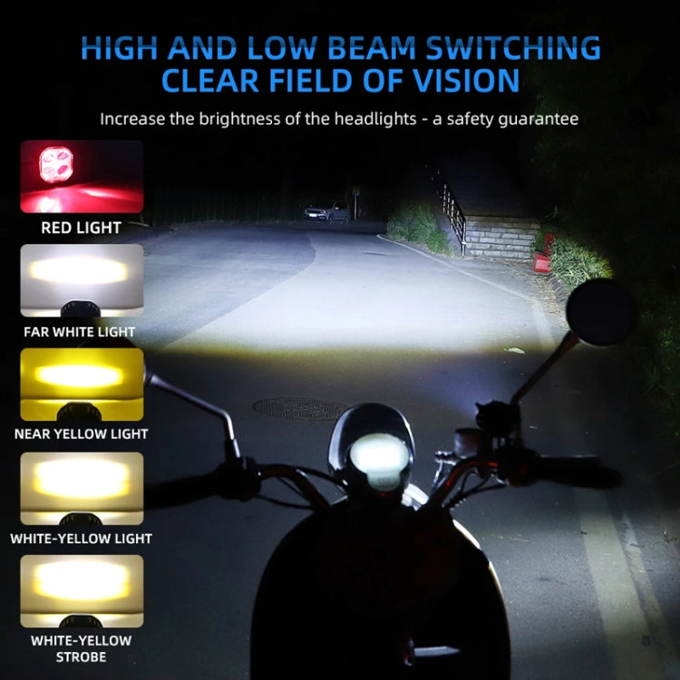 LED Motorcycle Spotlight With Red Devil Eye Spotlight High and Low Beam External Headlight - Headlights by PMC Jewellery | Online Shopping South Africa | PMC Jewellery | Buy Now Pay Later Mobicred