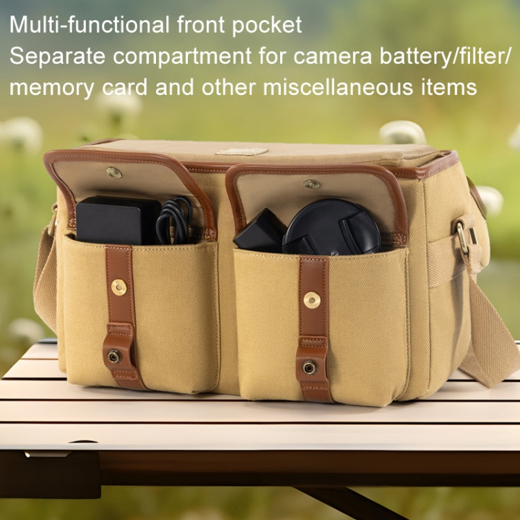 Cwatcun D146 Large Vintage Camera Bag Crossbody Canvas Digital Bag - free shipping - PMC TechLife - Order now!