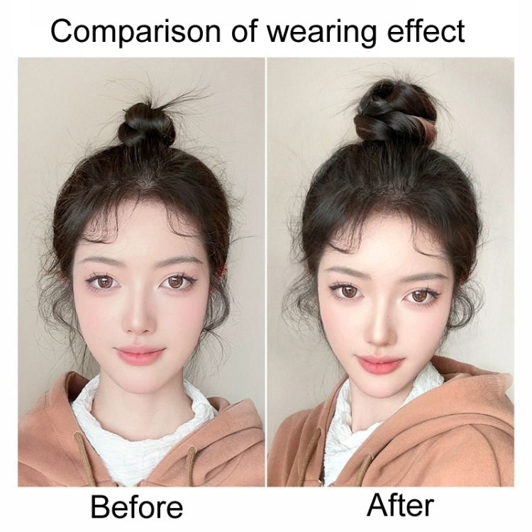 Self-Tying Ball-Head Wig Hair Bundle Simulation Hair Bands(Brown Black Highlight Gray) - free shipping - PMC TechLife - Order now!