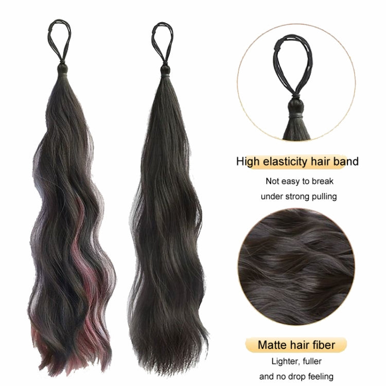 Self-Tying Ball-Head Wig Hair Bundle Simulation Hair Bands(Brown Black Highlight Gray) - free shipping - PMC TechLife - Order now!