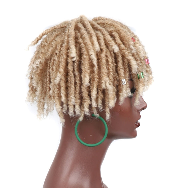 Personalized Hollow Curl Hip Hop Short Hair Dirty Braid Wig Blocks, Model: 1BT33 - free shipping - PMC TechLife - Order now!