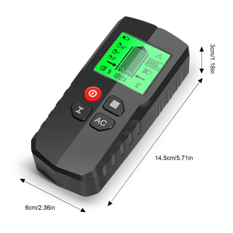 HW-QB5  5-In-1 Wall Stud Detector Wood Current Metal AC Wires Detection - free shipping - PMC TechLife - Order now!
