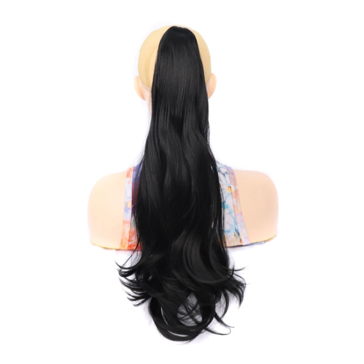 Ladies Claw Clip Inside Button Long Curly Pear Ponytail Wig, Color: 1B# - free shipping - PMC TechLife - Order now!