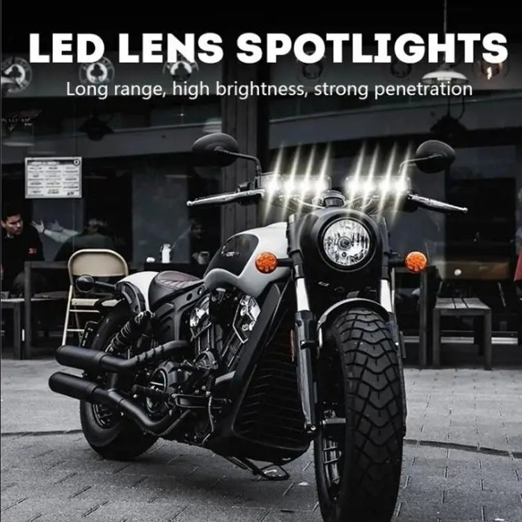 Motorcycle Spotlight External Lens Car LED Headlight Strong Spot Fog Light, Model: Flashing-2 Wires - free shipping - PMC Jewellery - Order now!