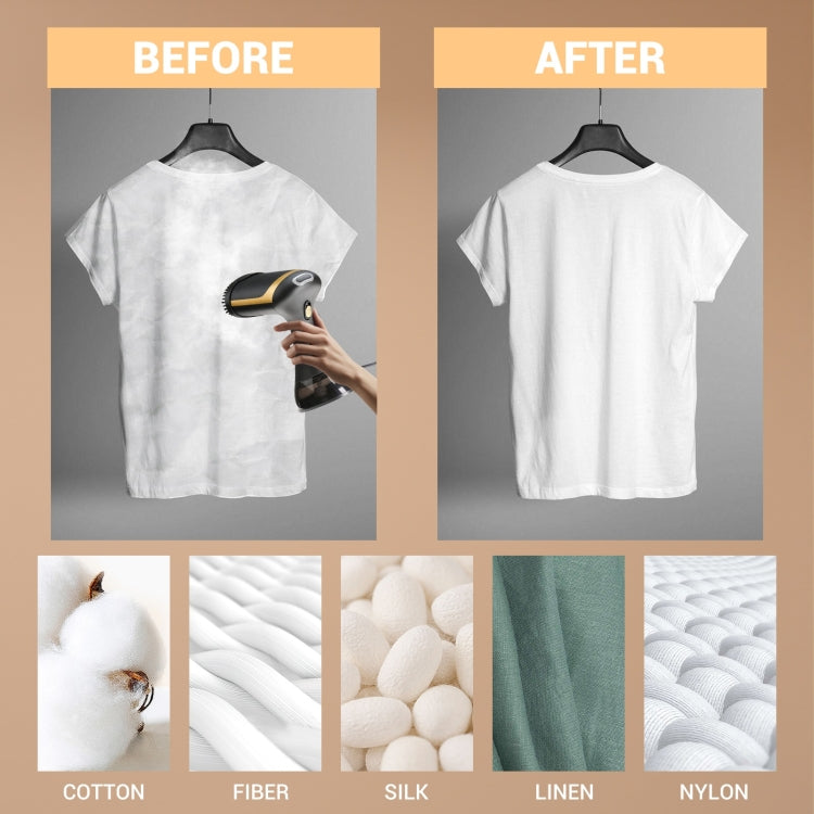 Small Portable Handheld Household Steam Spray Clothes Wrinkle Removal Iron, Size: EU Plug(White) - free shipping - PMC TechLife - Order now!