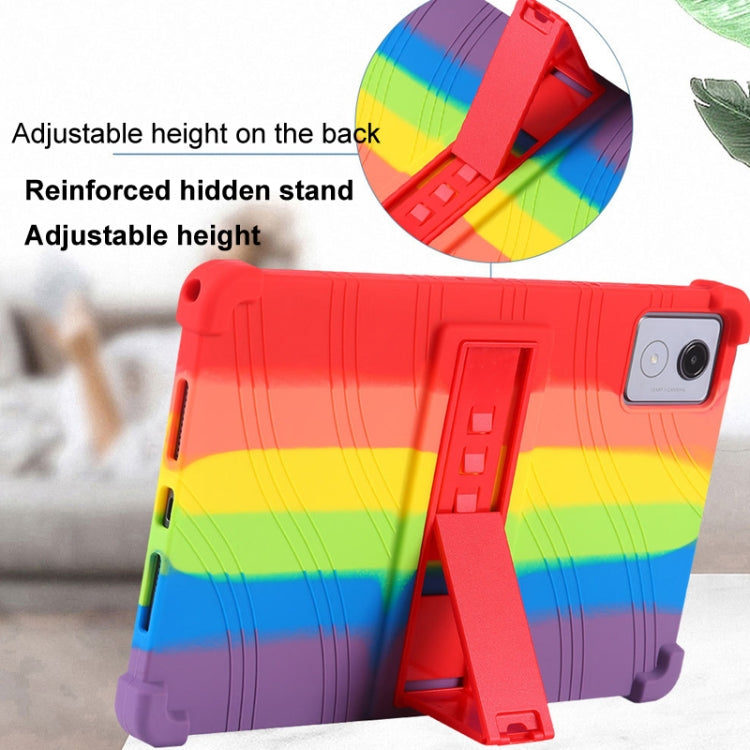 For Lenovo Tab K11 Plus Shockproof Silicone Tablet Protective Case With Holder(Red) - Lenovo by PMC TechLife | Online Shopping South Africa | PMC TechLife | Buy Now Pay Later Mobicred