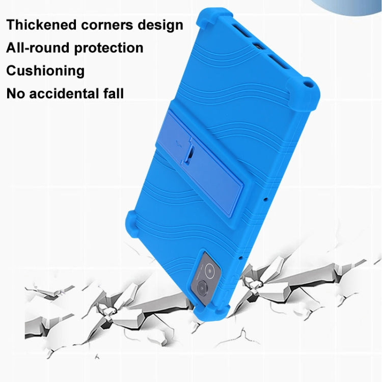 For Lenovo Tab K11 Plus Shockproof Silicone Tablet Protective Case With Holder(Black) - Lenovo by PMC TechLife | Online Shopping South Africa | PMC TechLife | Buy Now Pay Later Mobicred