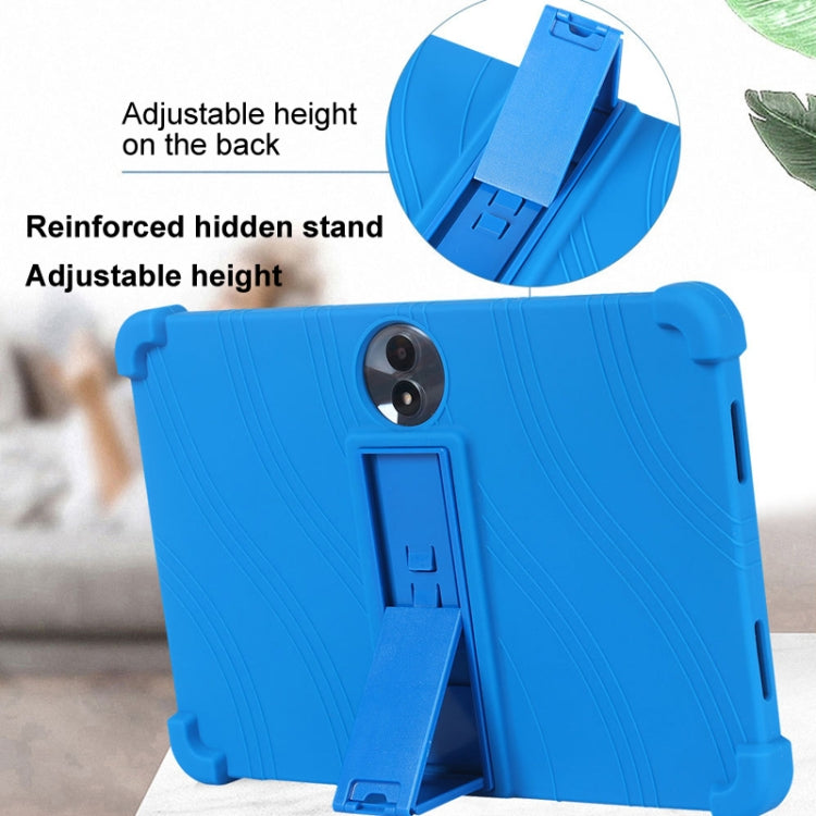 For TCL TAB 11 FE Shockproof Silicone Tablet Protective Case With Holder(Black) - Others by PMC TechLife | Online Shopping South Africa | PMC TechLife | Buy Now Pay Later Mobicred