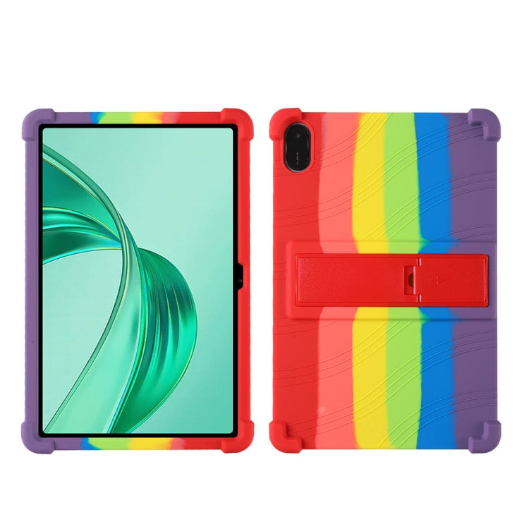 For Honor Pad X9 Shockproof Silicone Tablet Protective Case With Holder(Rainbow Color) - Honor by PMC TechLife | Online Shopping South Africa | PMC TechLife | Buy Now Pay Later Mobicred