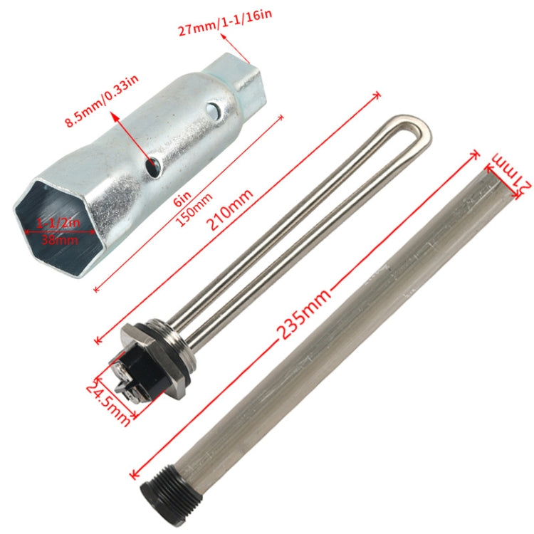 Water Heater Heating Element For RV Camper, Specifications: 27mm/38mm Wrench Socket - Others by PMc TechLife | Online Shopping South Africa | PMc TechLife | Buy Now Pay Later Mobicred