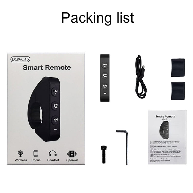 Q15 Motorcycle Riding Wireless Bluetooth Handlebar Control Phone Button Remote Controller(Black) - free shipping - PMC Jewellery - Order now!