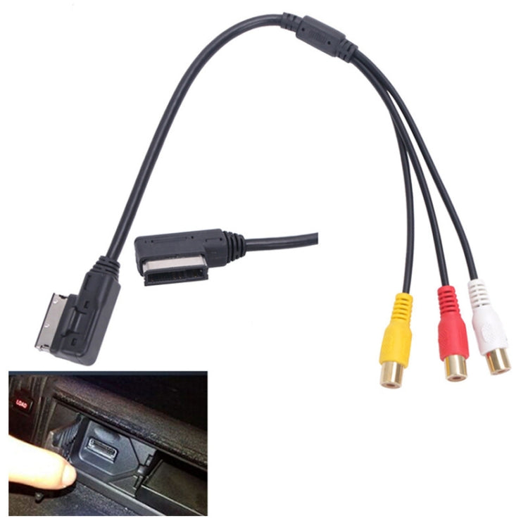 For Audi A6L / A8 / A5 / Q5 / Q7 / A1 AMI AUX 3RCA Lotus Input Cable - DIY Cables by PMC Jewellery | Online Shopping South Africa | PMC Jewellery | Buy Now Pay Later Mobicred