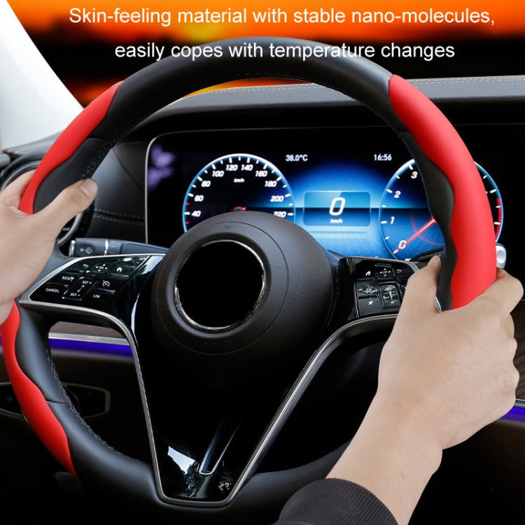 38cm Liquid Silicone Sweat-Absorbing Anti-Skid Car Steering Wheel Cover(Black) - Steering Wheel Accessories by PMC TechLife | Online Shopping South Africa | PMC TechLife | Buy Now Pay Later Mobicred
