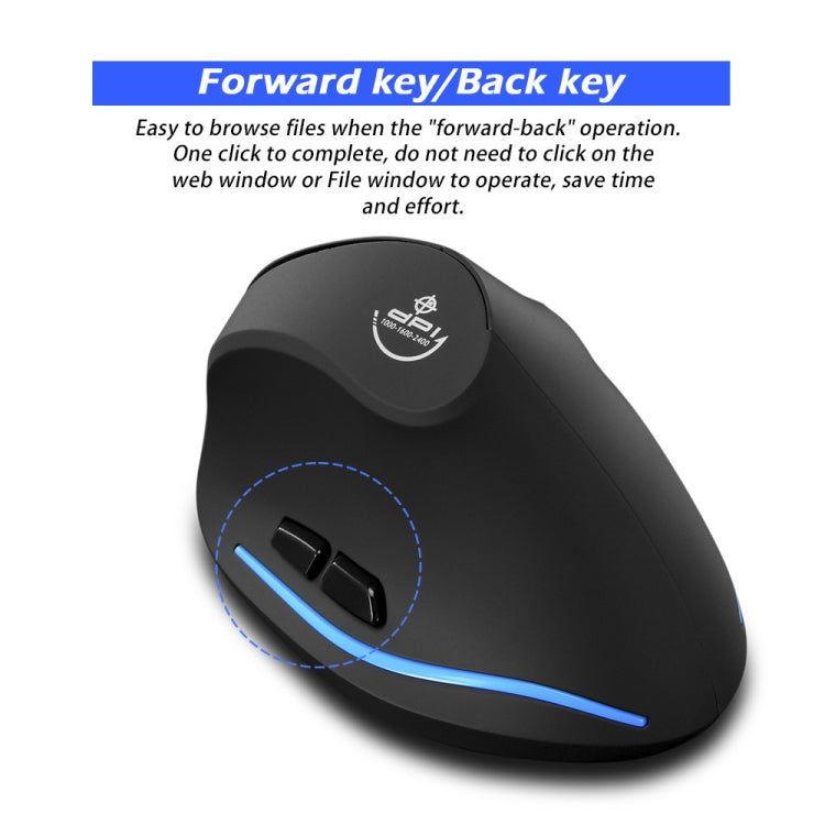 ZELOTES F-35A 6-Buttons Vertical Grip Ergonomic Rechargeable Wireless Mouse(Wireless Version) - free shipping - PMC TechLife - Order now!