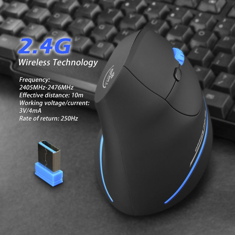 ZELOTES F-35A 6-Buttons Vertical Grip Ergonomic Rechargeable Wireless Mouse(Wireless Version) - free shipping - PMC TechLife - Order now!