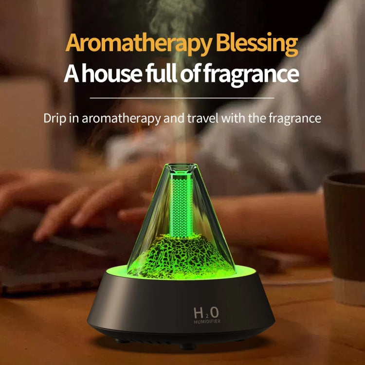 80ml Volcanic Lava Aromatherapy Humidifier With Colorful Lights USB Plug Power(White) - free shipping - PMC TechLife - Order now!